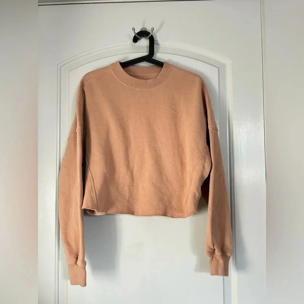 Abercrombie & Fitch Cropped Boxy Soft A&F Max Essentials Crewneck size Small - Picture 2 of 10